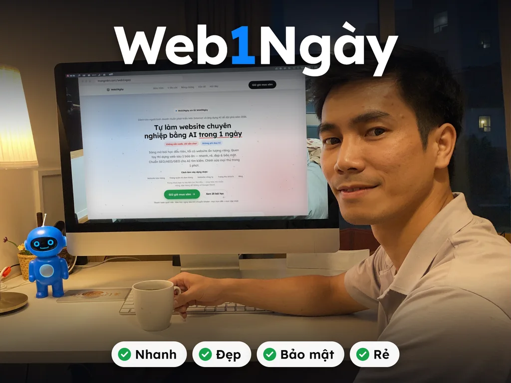 Web1Ngày — Làm Website Chuyên Nghiệp Bằng AI Trong 1 Ngày